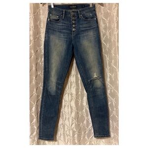Lucky Brand Bridgette Skinny High Rise Button Fly Jeans